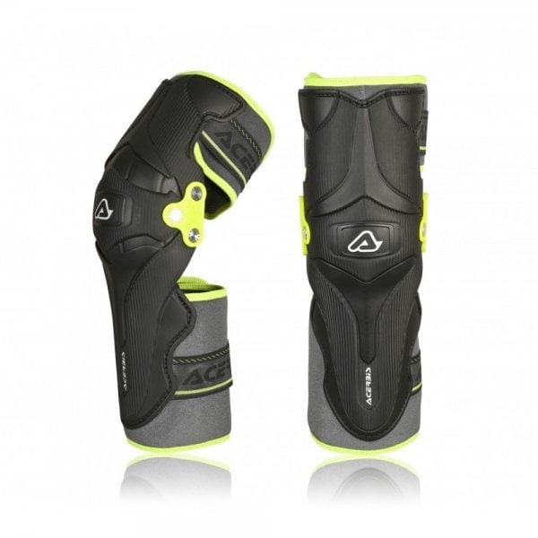 Acerbis Acerbis Adults X-Strong Hinged Knee Guards - Black/ Yellow